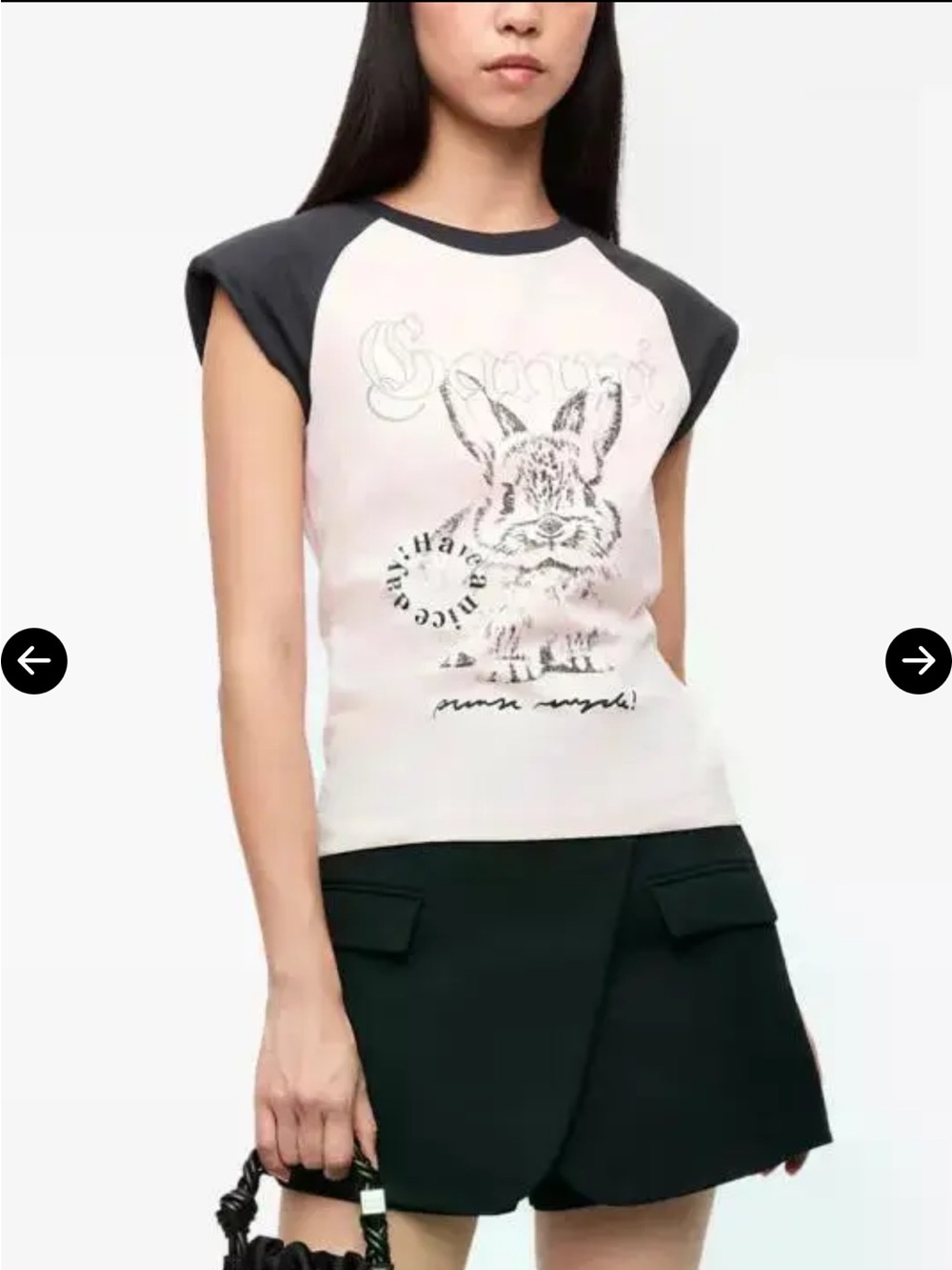 Ganni bunny t shirt size s